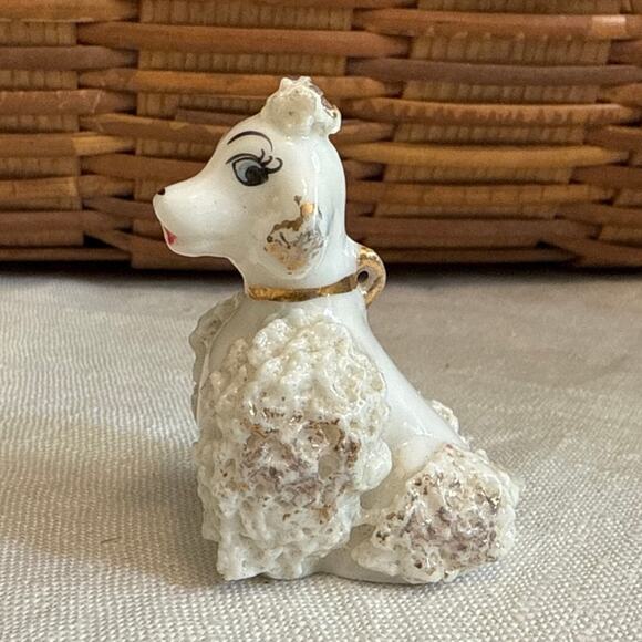 Vintage MCM Mid-Century Modern Spaghetti Poodle Porcelain Miniature Figurine - Picture 4 of 8